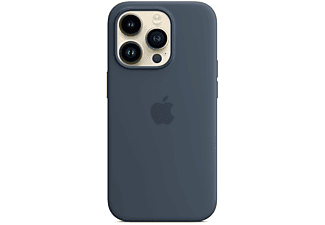 APPLE Custodia MagSafe in silicone per iPhone 14 Pro - Blu tempesta