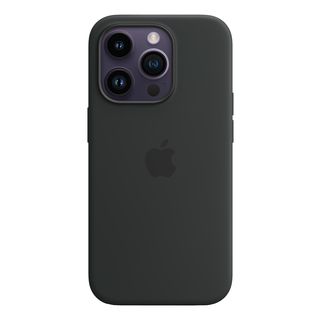 APPLE Silikon Case mit MagSafe Backcover, für Apple iPhone 14 Pro, Mitternacht