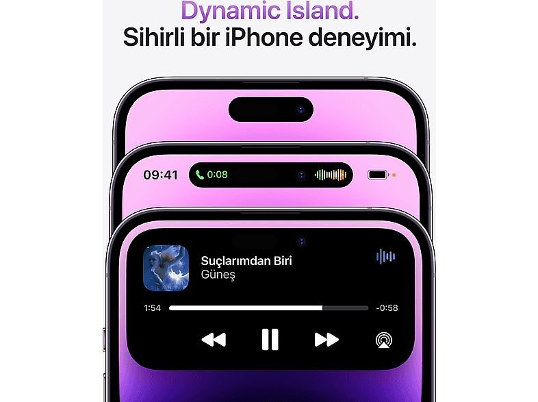 APPLE iPhone 14 Pro 256GB Akılı Telefon Deep Purple MQ1F3TU/A