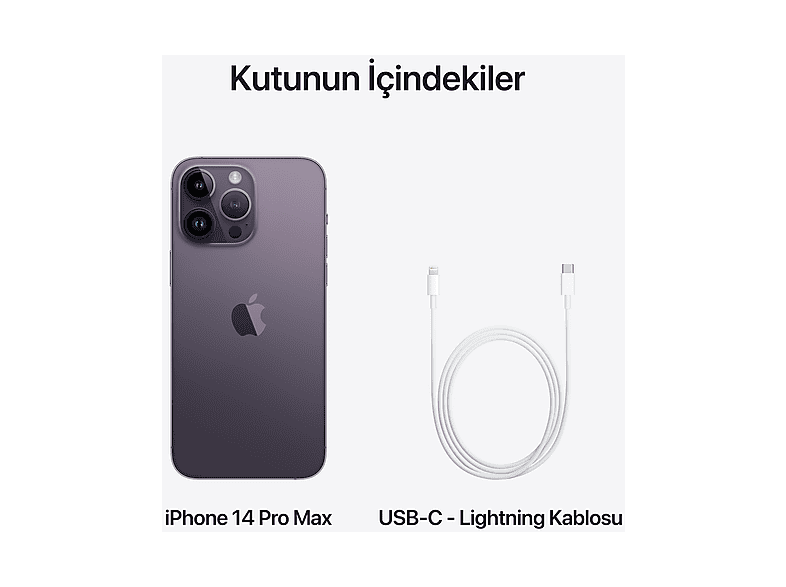 APPLE iPhone 14 Pro 256GB Akılı Telefon Deep Purple MQ1F3TU/A