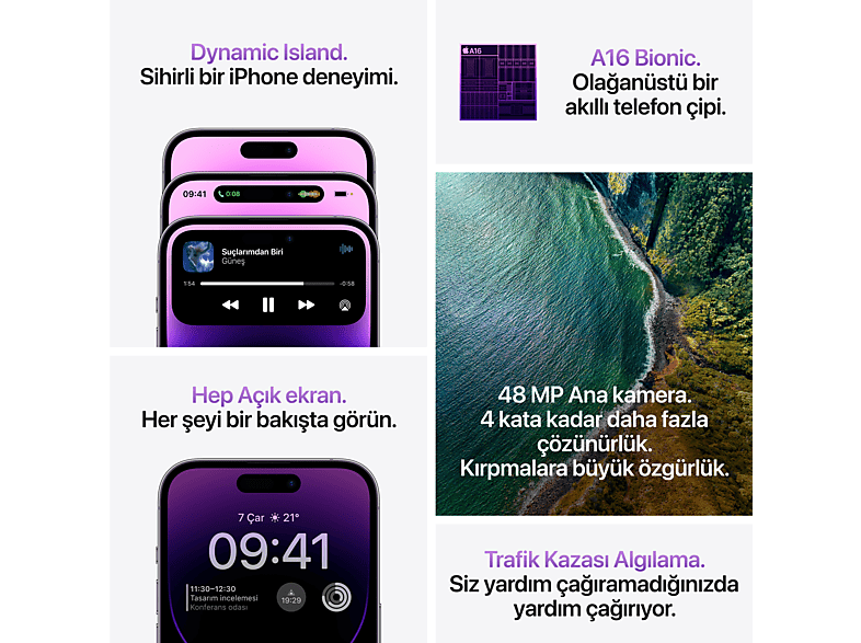 APPLE iPhone 14 Pro Max 512GB Akıllı Telefon Silver MQAH3TU/A