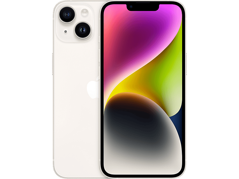 REACONDICIONADO Excelente Apple iPhone 14, Blanco estrella, 256 GB, 5G, 6.1" OLED Super Retina XDR, Chip A15 Bionic, iOS