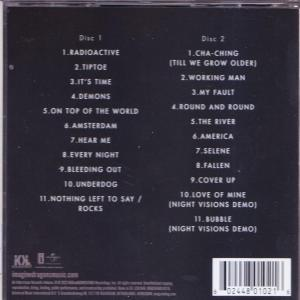 Rückseite einer CD-Hülle mit Titelliste. Die Disc hat zwei Seiten mit Songtiteln.