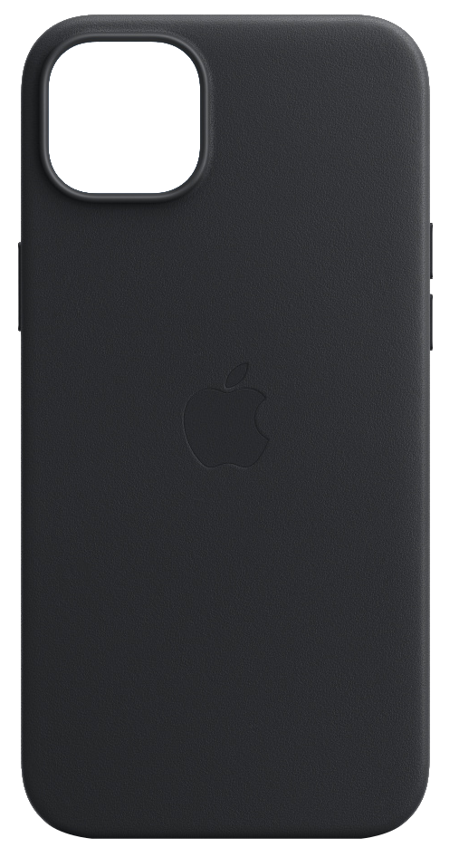 Egy fekete telefontok Apple logóval. Egyszerű, sima kialakítás.