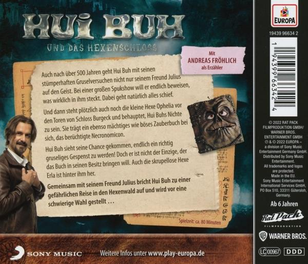 Rückseite einer DVD mit Text und einem Bild eines Mannes und eines Monstergesichts.