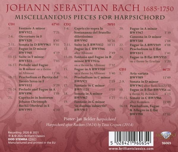 CD-Rückseite mit einer Liste von Songs, Titeln und Informationen.