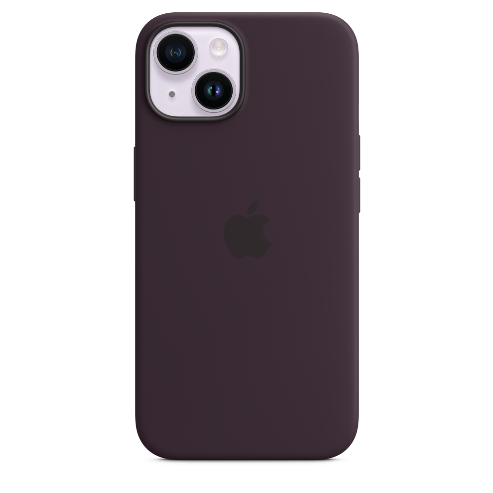 APPLE Silikon Case mit MagSafe Backcover, für Apple iPhone 14, Holunder