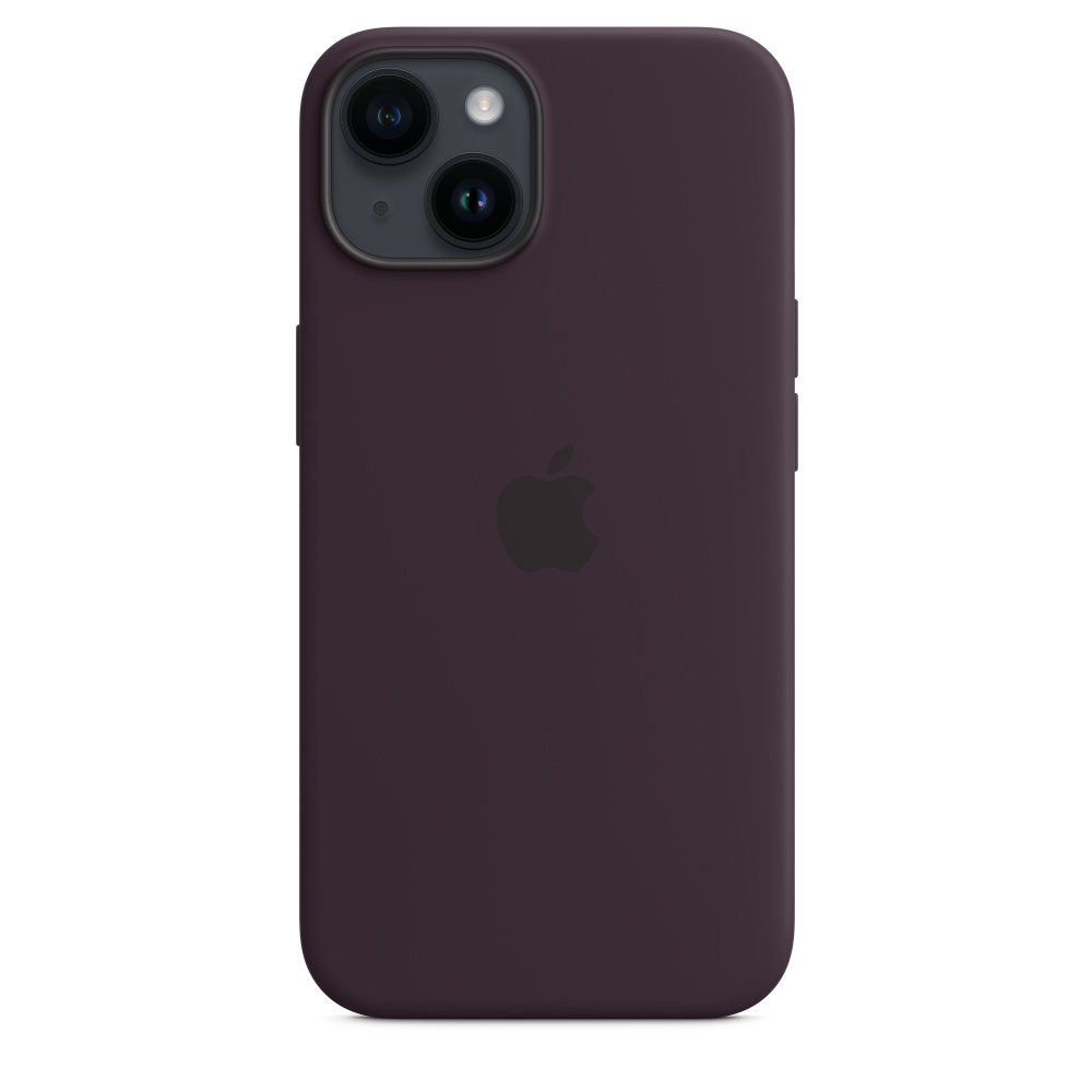 APPLE Silikon Case mit MagSafe Backcover, für Apple iPhone 14, Holunder
