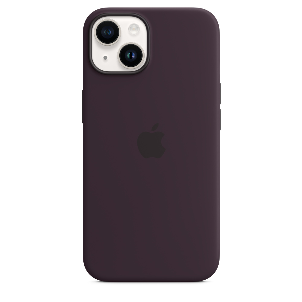 APPLE Silikon Case mit MagSafe Backcover, für Apple iPhone 14, Holunder