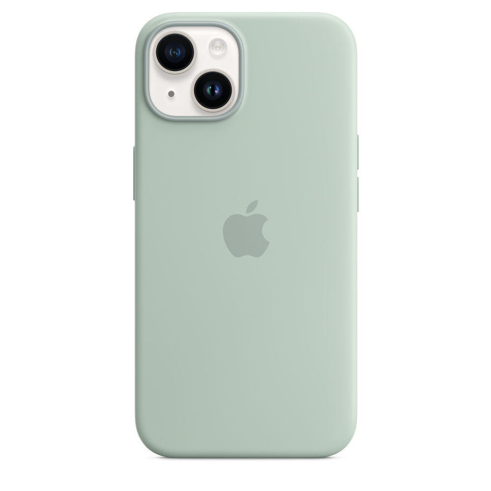 APPLE Silikon Case mit MagSafe Backcover, für Apple iPhone 14, Agavengrün