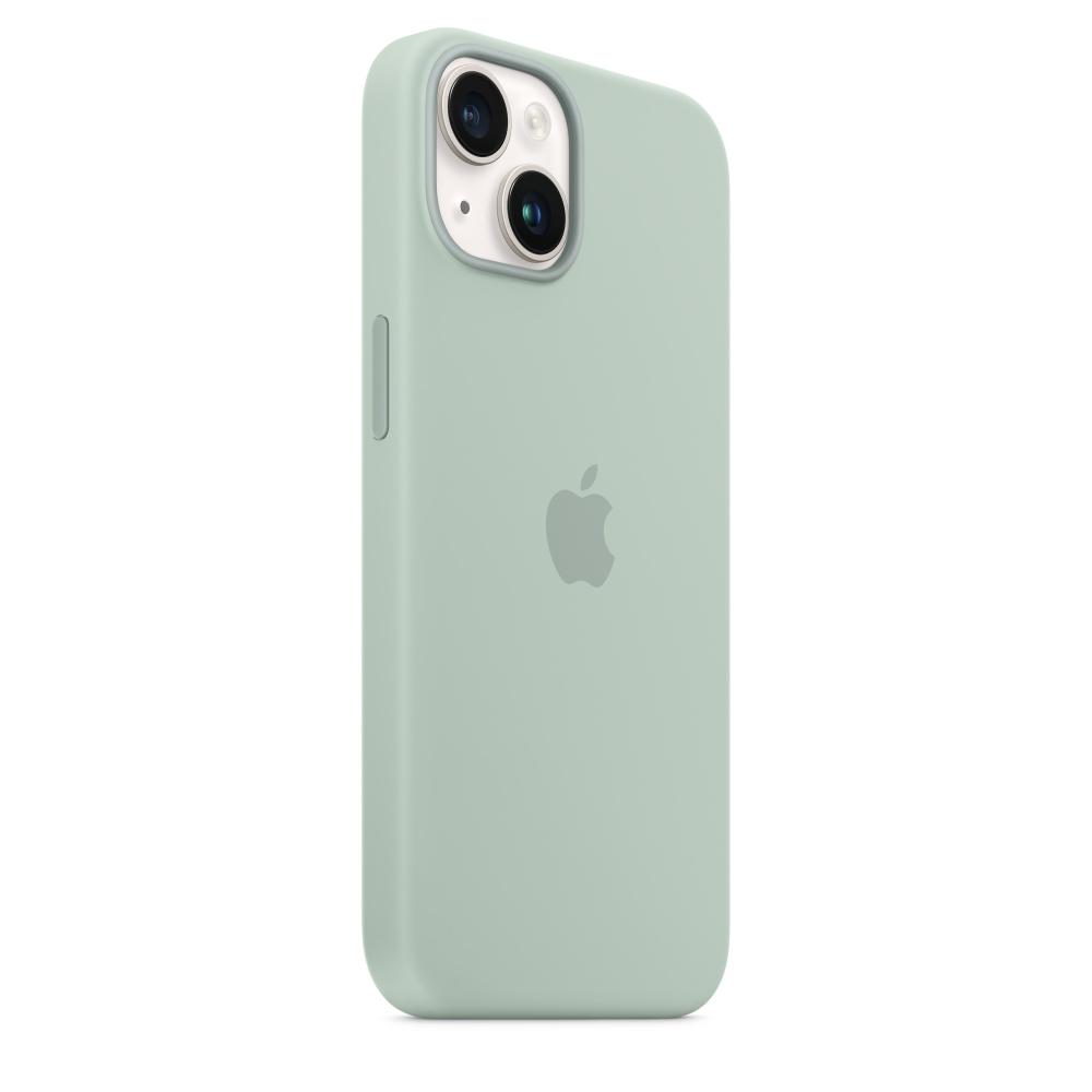 APPLE Silikon Case mit MagSafe Backcover, für Apple iPhone 14, Agavengrün