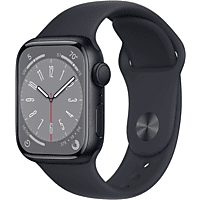 APPLE Watch Series 8 GPS 41mm Aluminiumgehäuse, Sportarmband, Mitternacht