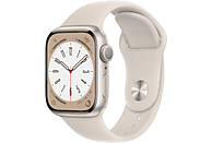 APPLE Watch Series 8 GPS 41mm Aluminiumgehäuse, Sportarmband, Polarstern