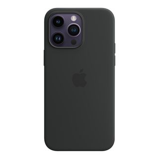 APPLE Silikon Case mit MagSafe Backcover, für Apple iPhone 14 Pro Max, Mitternacht
