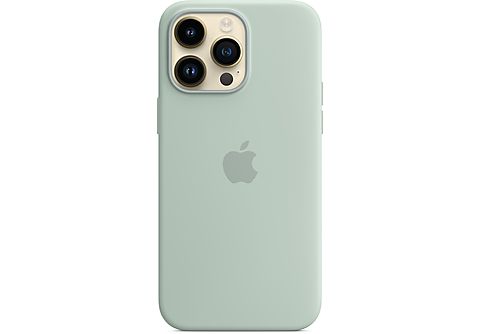 APPLE Silikon Case mit MagSafe Backcover, für Apple iPhone 14 Pro Max, Agavengrün