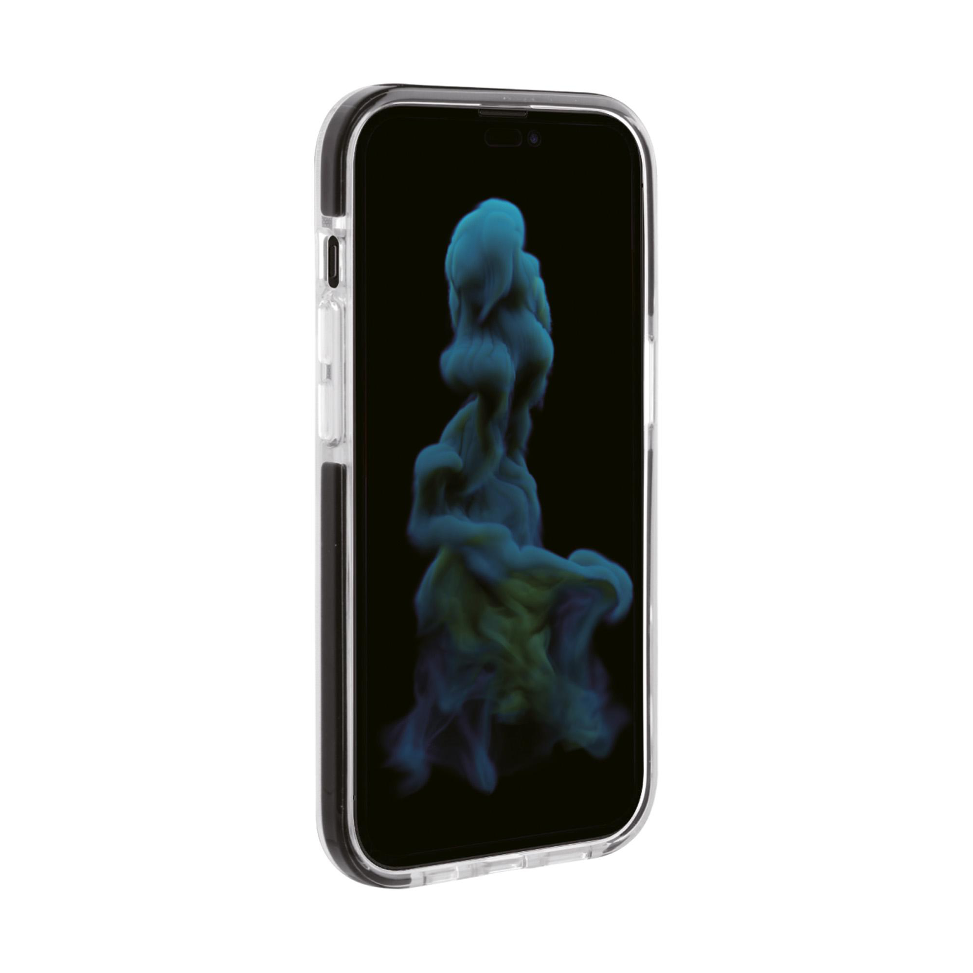 VIVANCO Rock Apple, iPhone Anti Shock, Transparent/Schwarz Max, Pro Backcover, 14 Solid