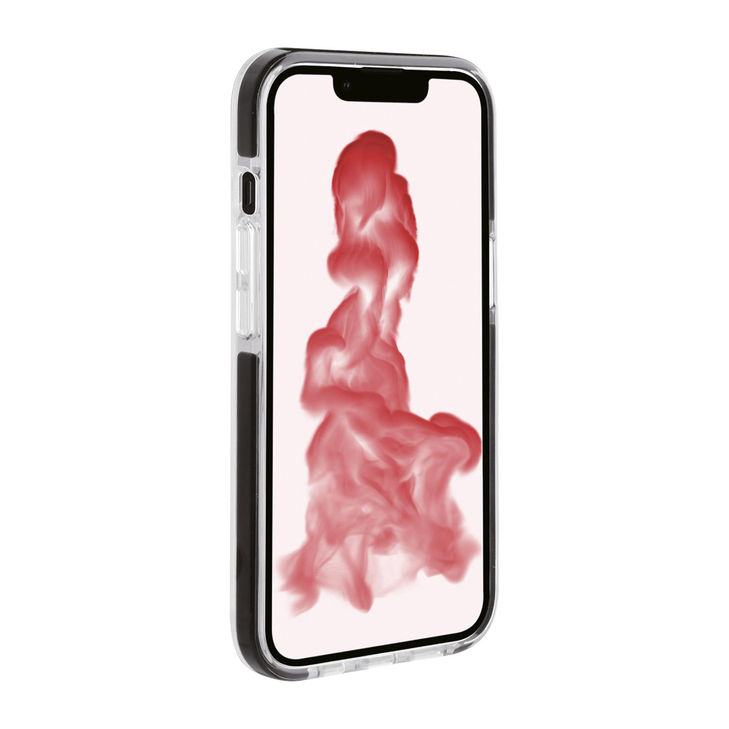 VIVANCO 14 Rock Solid, Backcover, Plus, Anti Shock, Transparent/Schwarz iPhone Apple,