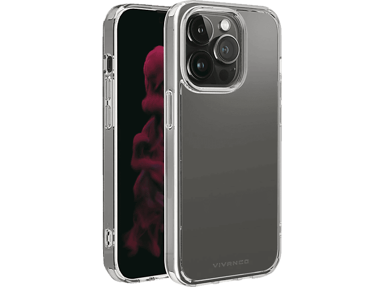 VIVANCO Safe and Steady, Transparent Apple, Backcover, Anti 14 iPhone Pro, Shock