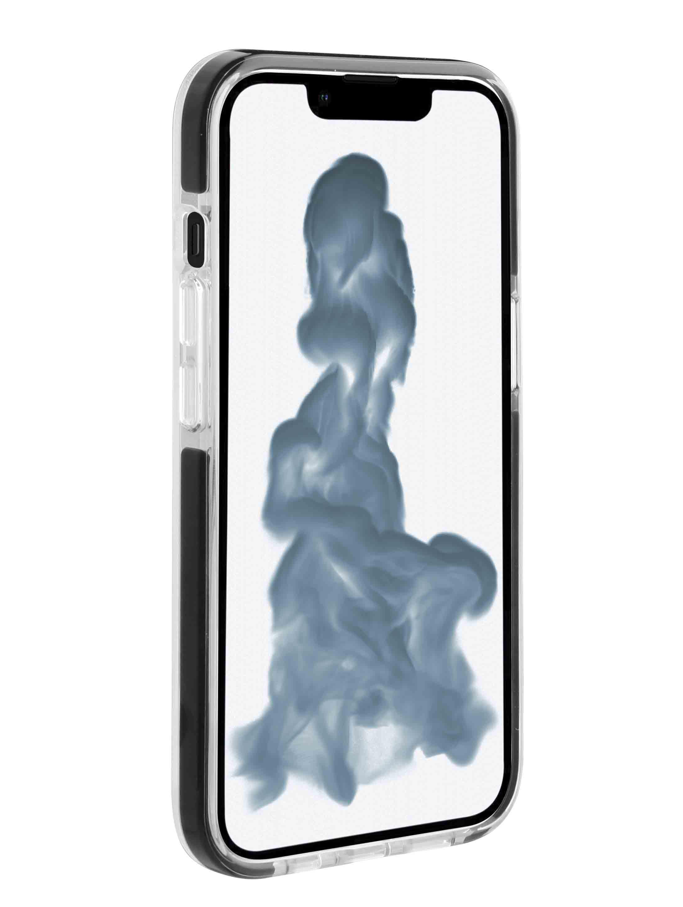 VIVANCO Rock Solid, Anti 14, Apple, iPhone Transparent/Schwarz Shock, Backcover