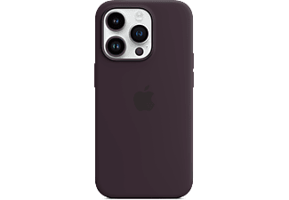 APPLE iPhone 14 Pro MagSafe rögzítésű szilikon tok, bodzabogyó (MPTK3ZM/A)