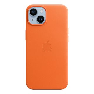 APPLE Leder Case mit MagSafe Backcover, für Apple iPhone 14, Orange