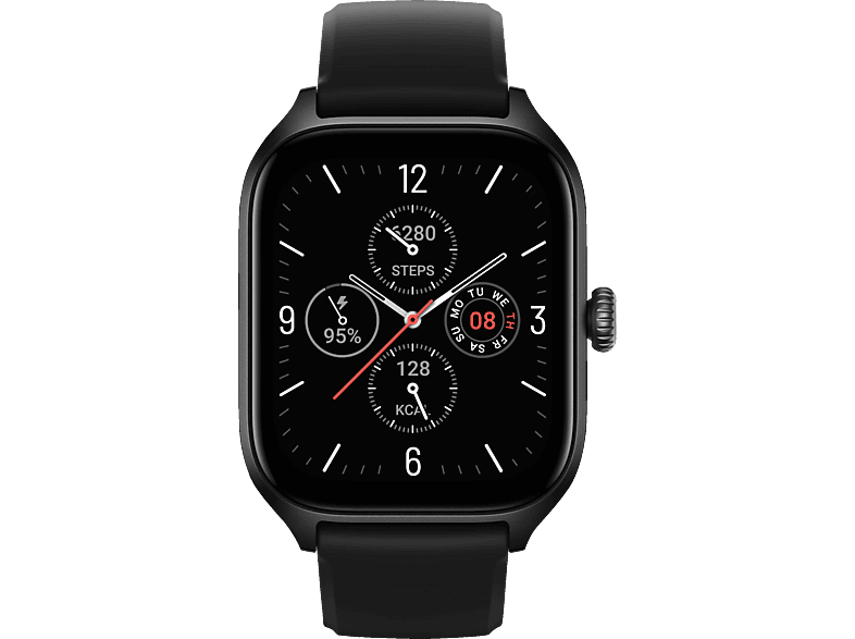 AMAZFIT 135 4 Black Aluminium Smartwatch Nylon, GTS Infinite mm, 20 - mm, Fluorkautschuk, 190