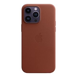 APPLE Leder Case mit MagSafe Backcover, für Apple iPhone 14 Pro Max, Umbra