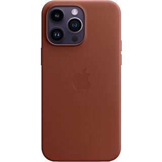 APPLE Leder Case mit MagSafe Backcover, für Apple iPhone 14 Pro Max, Umbra