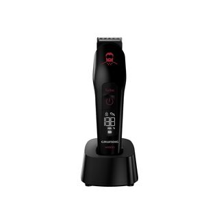 GRUNDIG MGK 9030 Pro Club Multihaarschneideset Wet & Dry Multigroomer, Mattschwarz/Rot