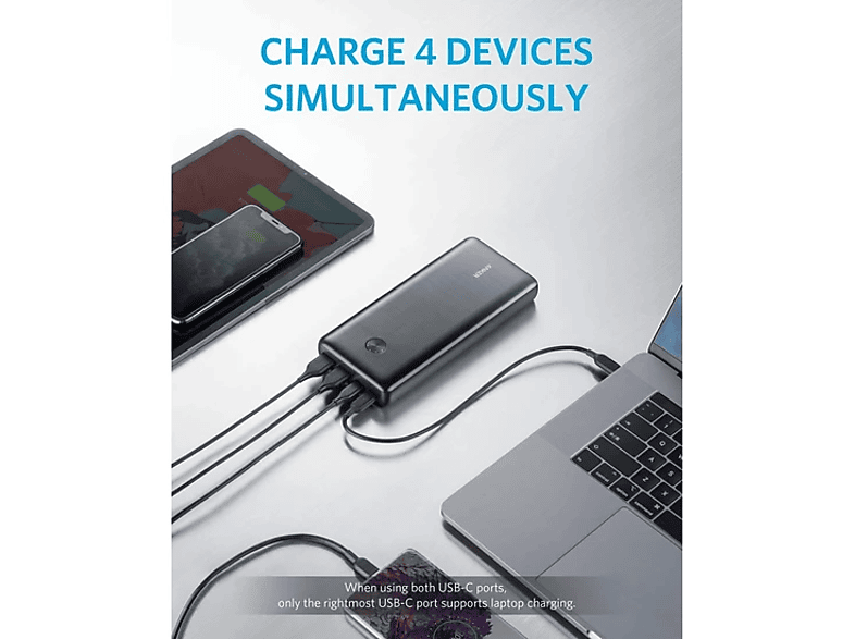 ANKER PowerCore III Elite 25600 mah 87W USB-C PD Taşınabilir Şarj Cihazı Gri_2