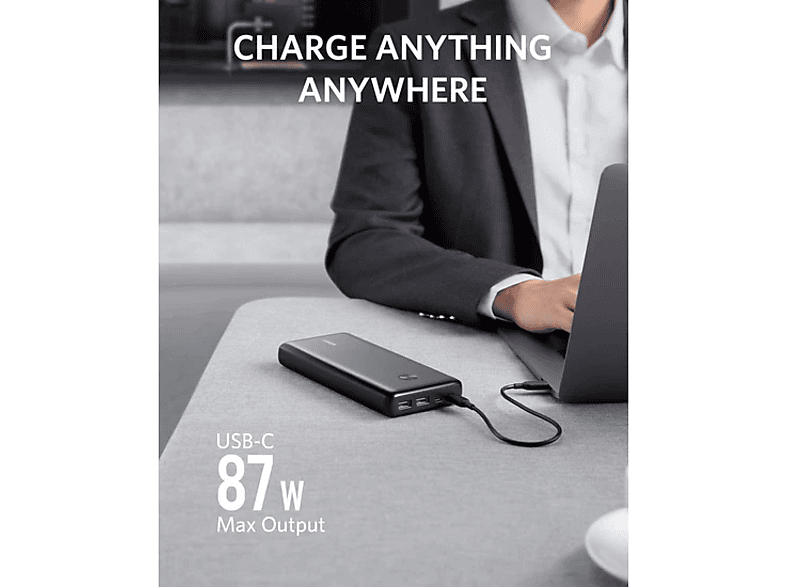 ANKER PowerCore III Elite 25600 mah 87W USB-C PD Taşınabilir Şarj Cihazı Gri_5