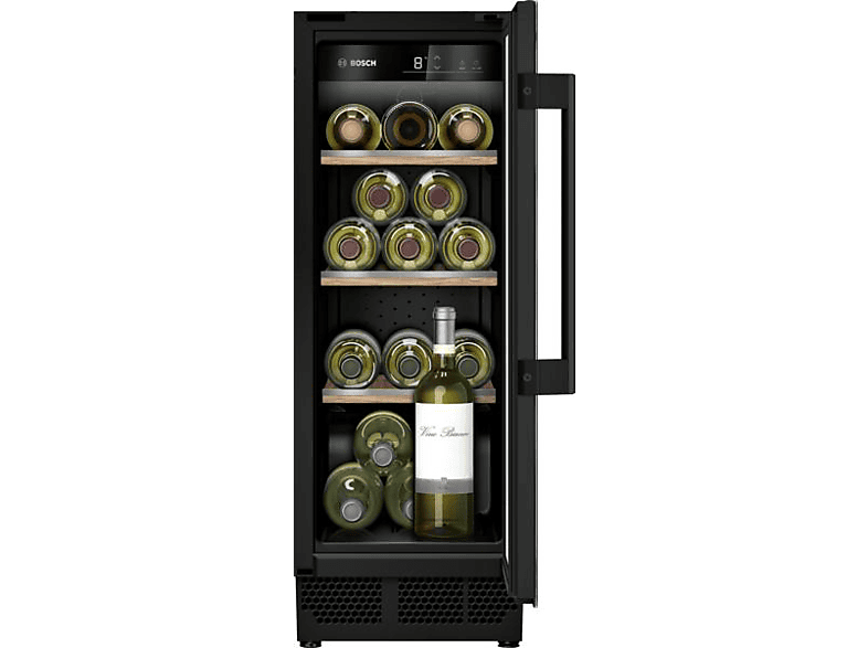 BOSCH KUW20VHF0 Serie 6, Weinkühlschrank mit Glastür, 82 x 30 cm