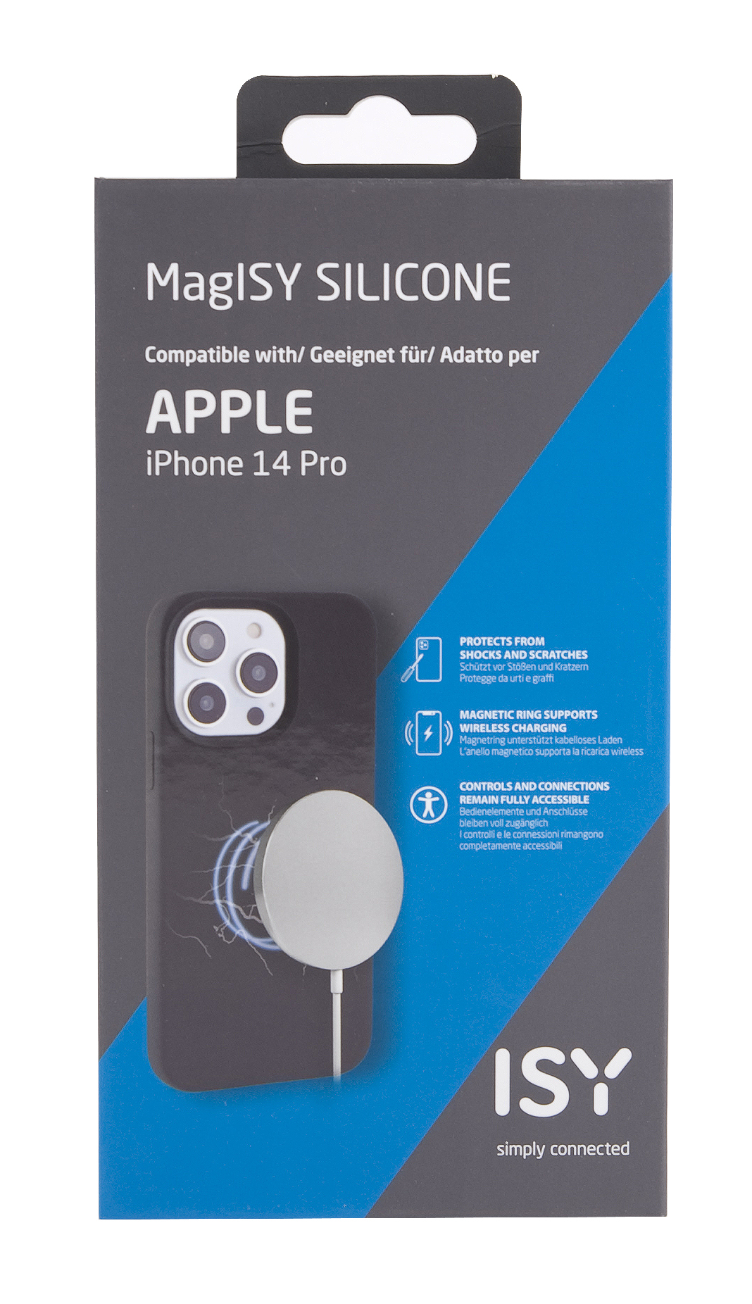 ISY ISC-2431, Backcover, 14 Pro, iPhone Grau Apple