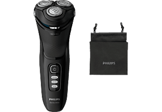 Afeitadora eléctrica - Philips Serie 3000 S3233/52, Afeitado apurado y cómodo, Uso en seco y húmedo