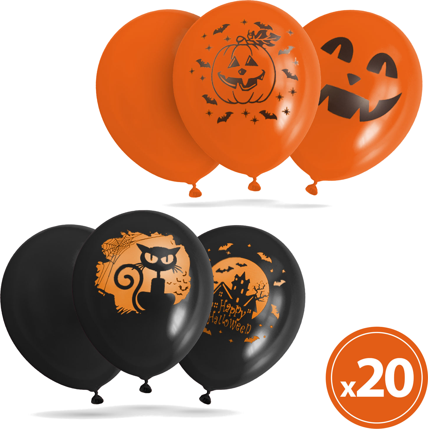 FAMILY HALLOWEEN Halloween-i lufi szett, 6 féle mintával, 20 db/csomag (58140)