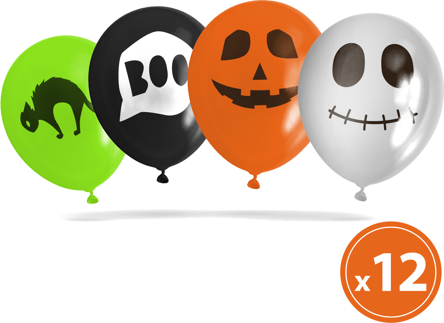 FAMILY HALLOWEEN Halloween-i lufi szett, 4 féle mintával, 12 db/csomag (58141)