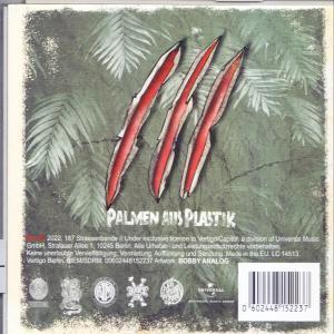 Albumcover mit Krallen und Text: Palmen aus Plastik.