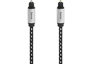 HAMA 205448 ODT Plug (Toslink), Metal, 3m Optik Fiber Kablo