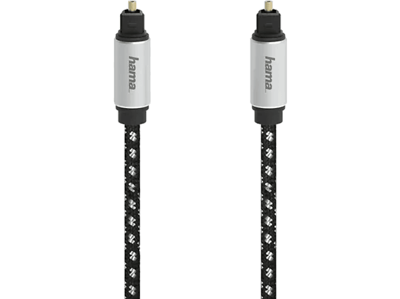 HAMA 205448 ODT Plug (Toslink), Metal, 3m Optik Fiber Kablo