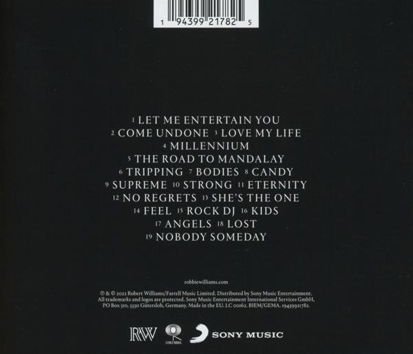 CD hátlapja dallistával.