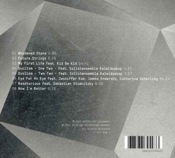 Album-Rückseite, Trackliste und Copyright-Informationen.