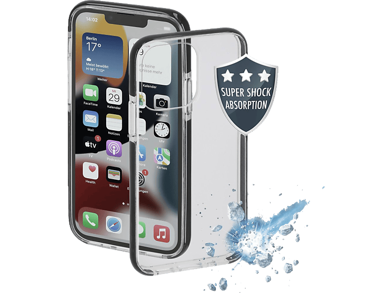 Hama Cover per iPhone 13 Extreme Protect [Custodia anti-ingiallimento] [ Custodia rigida D3O®] [compatibile MagSafe] - Trasparente
