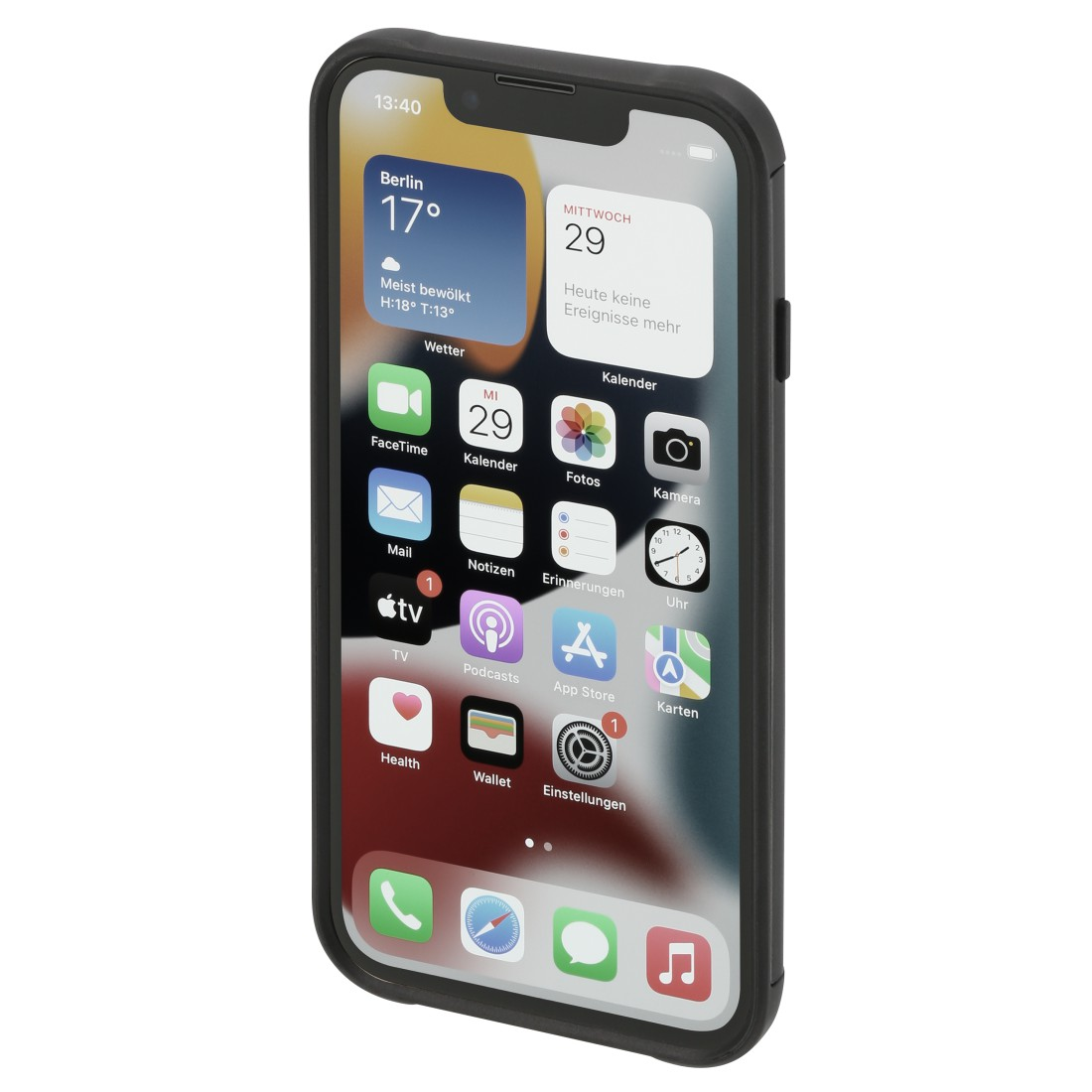 Apple, Pro Frame, Schwarz/Transparent Metallic HAMA Max, 14 iPhone Backcover,
