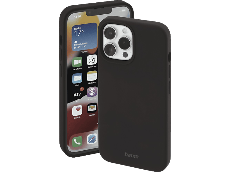 HAMA MagCase Finest Feel PRO, Backcover, Apple, iPhone 14 Pro Max, Schwarz