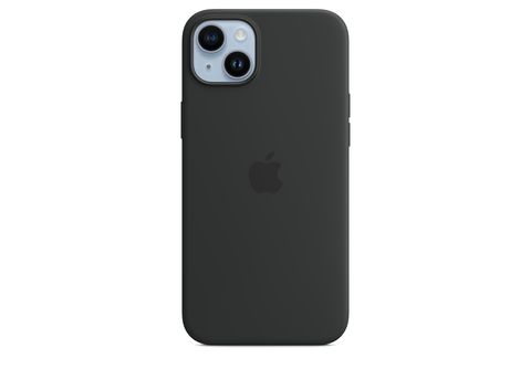 Funda iPhone 14 Plus silicona logo negra