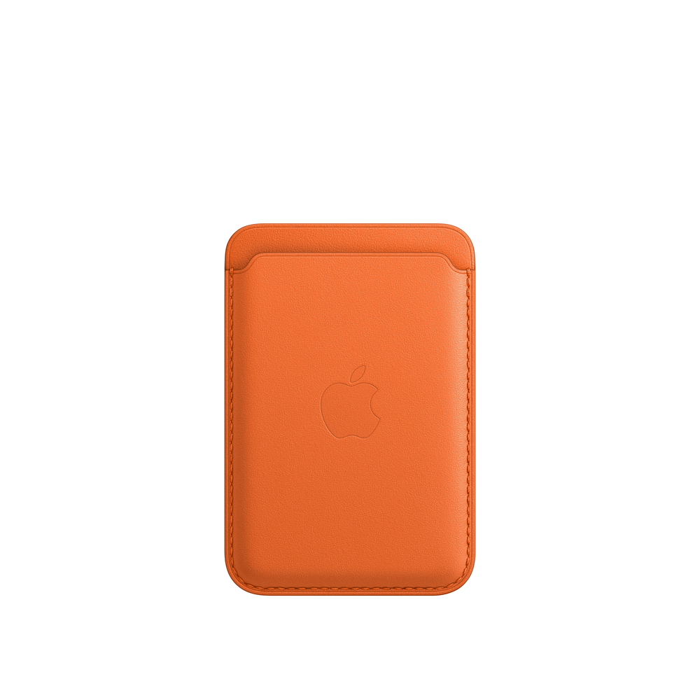 Apple Cartera de piel con MagSafe para el iPhone, Naranja