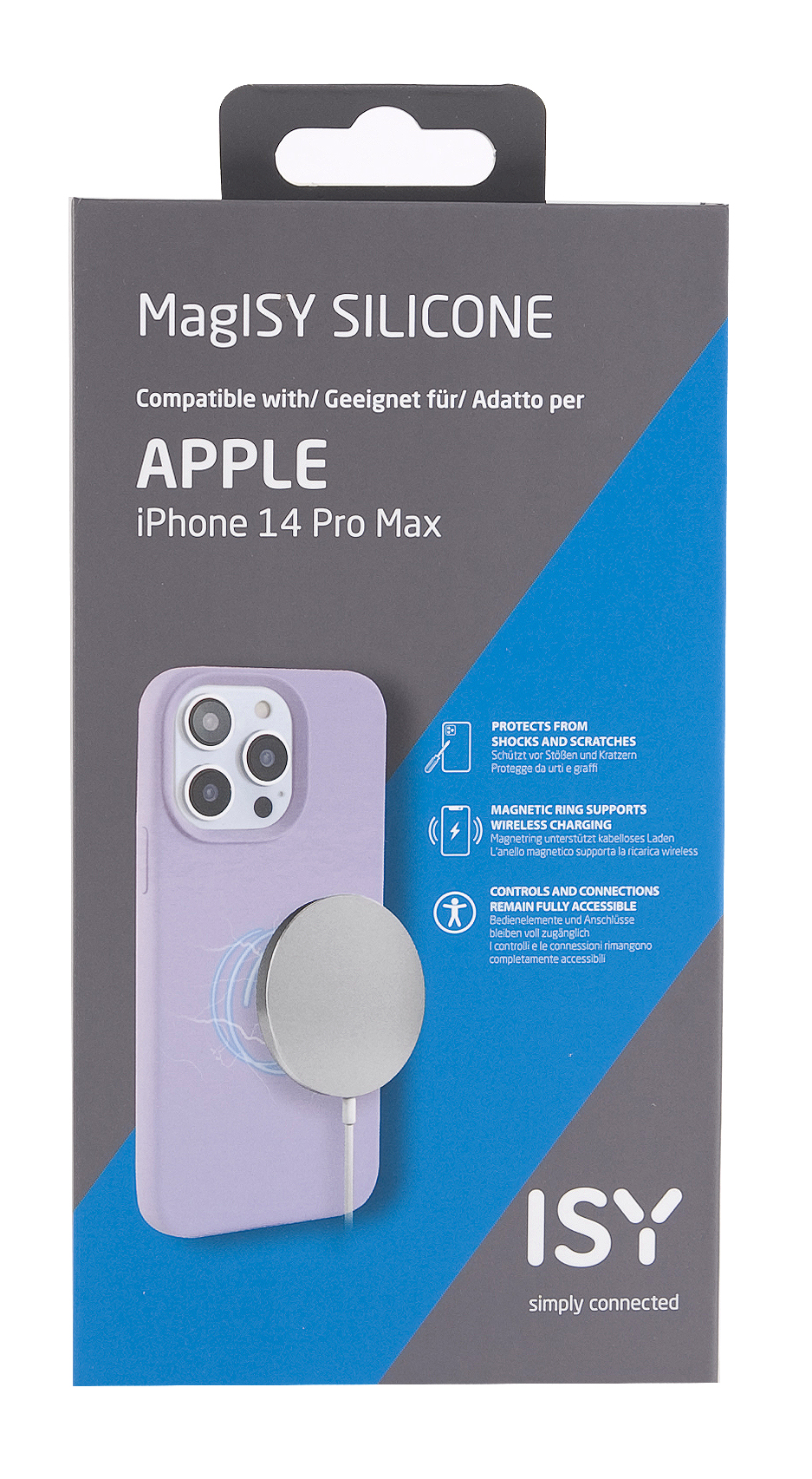 Violett Apple, ISY iPhone Backcover, Pro 14 ISC-2438, Max,