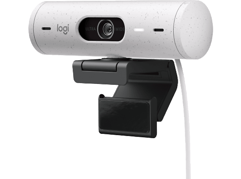 Logitech Brio 500, Full HD 1080p, Enfoque automático, Micrófonos con reducción de ruido, Obturador privacidad, USB-C, Blanco
