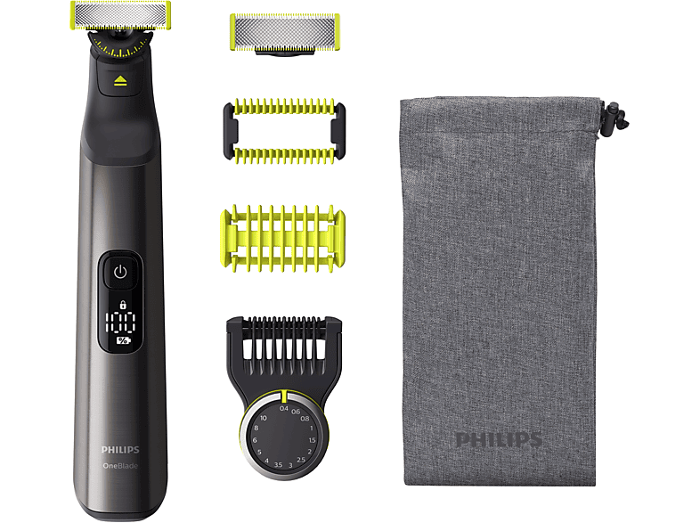 Philips QP6551/15 OneBlade Pro Face & Body, 360° Klinge Barttrimmer