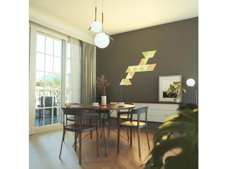 Nanoleaf NL47-0002TW-9PK Shapes Triangles Smart Light Panels Weiß Starter Kit mit 9 Panels — Foto 3 von 4